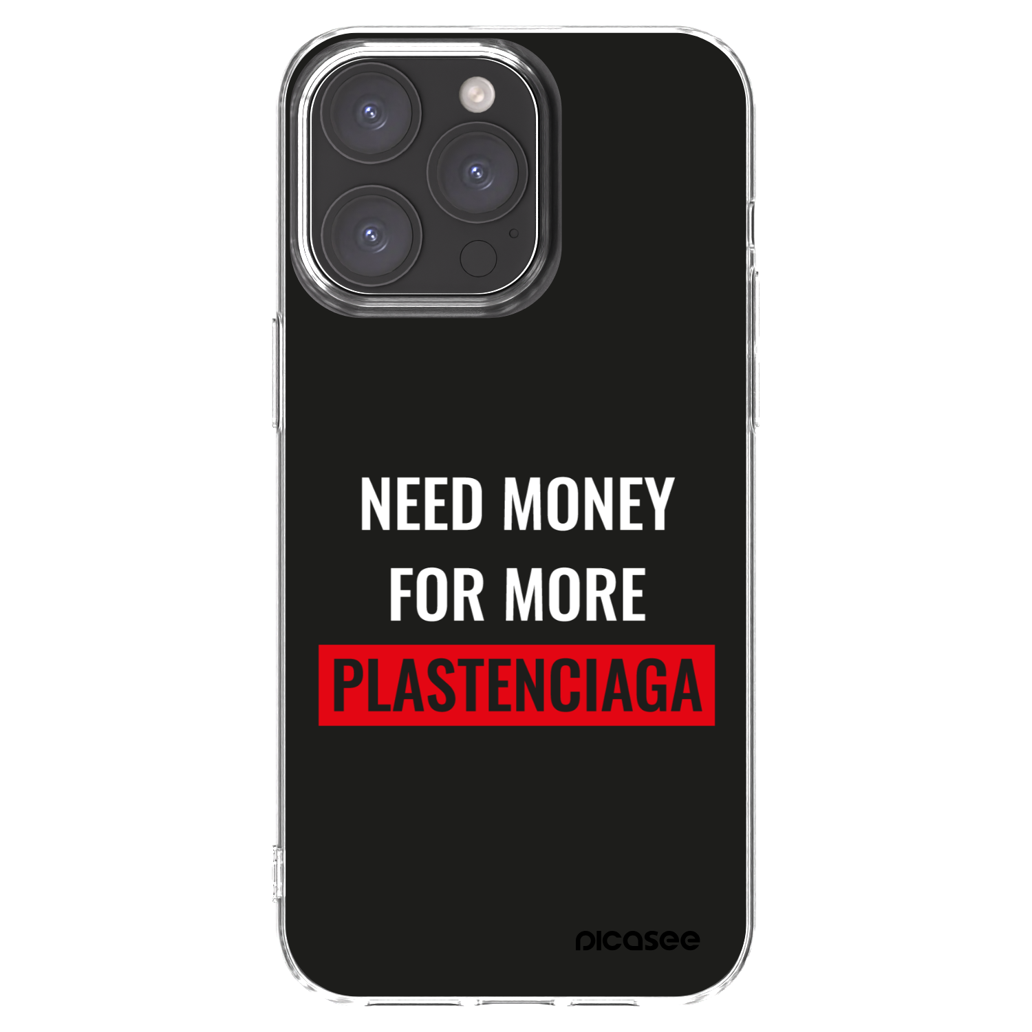 Picasee átlátszó szilikon tok az alábbi mobiltelefonokra Apple iPhone 15 Pro Max - More PLASTENCIAGA