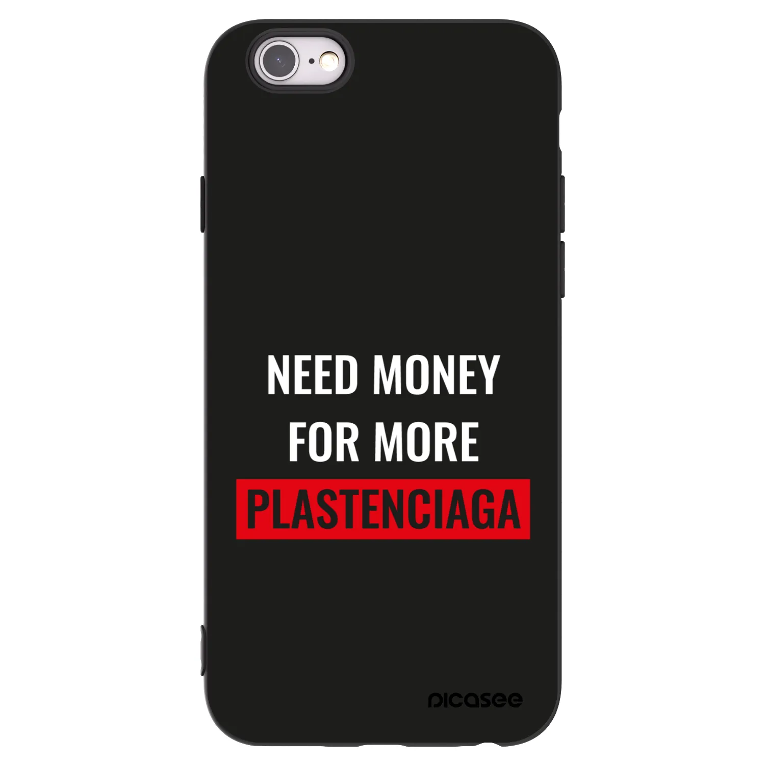 Picasee fekete szilikon tok az alábbi mobiltelefonokra Apple iPhone 6/6S - More PLASTENCIAGA