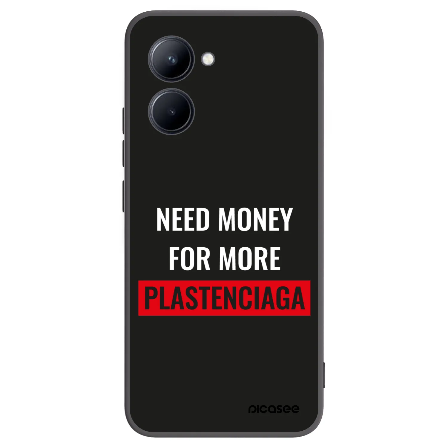 Picasee fekete szilikon tok az alábbi mobiltelefonokra Realme C33 (2023) - More PLASTENCIAGA