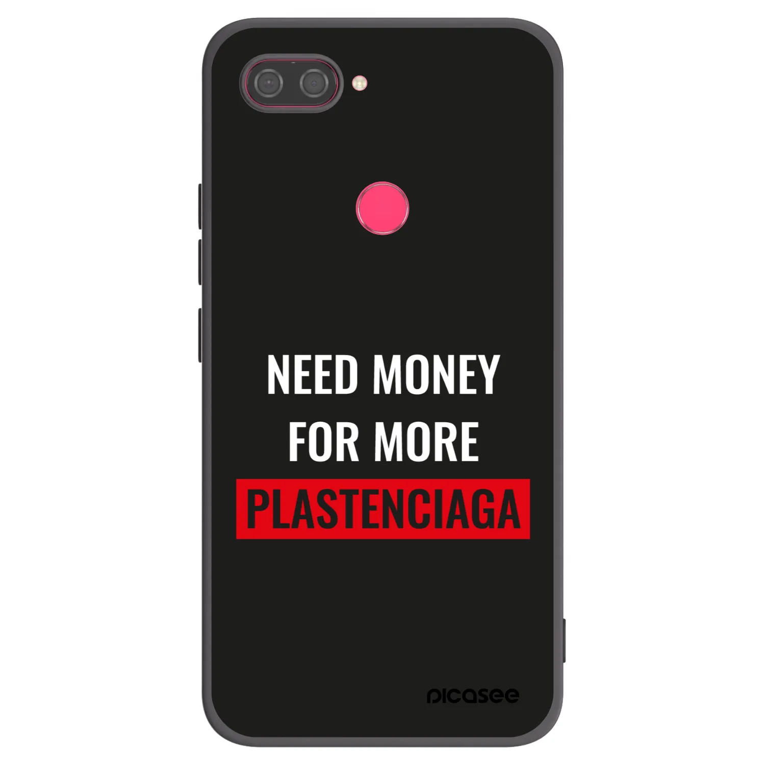 Picasee fekete szilikon tok az alábbi mobiltelefonokra Xiaomi Mi 8 Lite - More PLASTENCIAGA