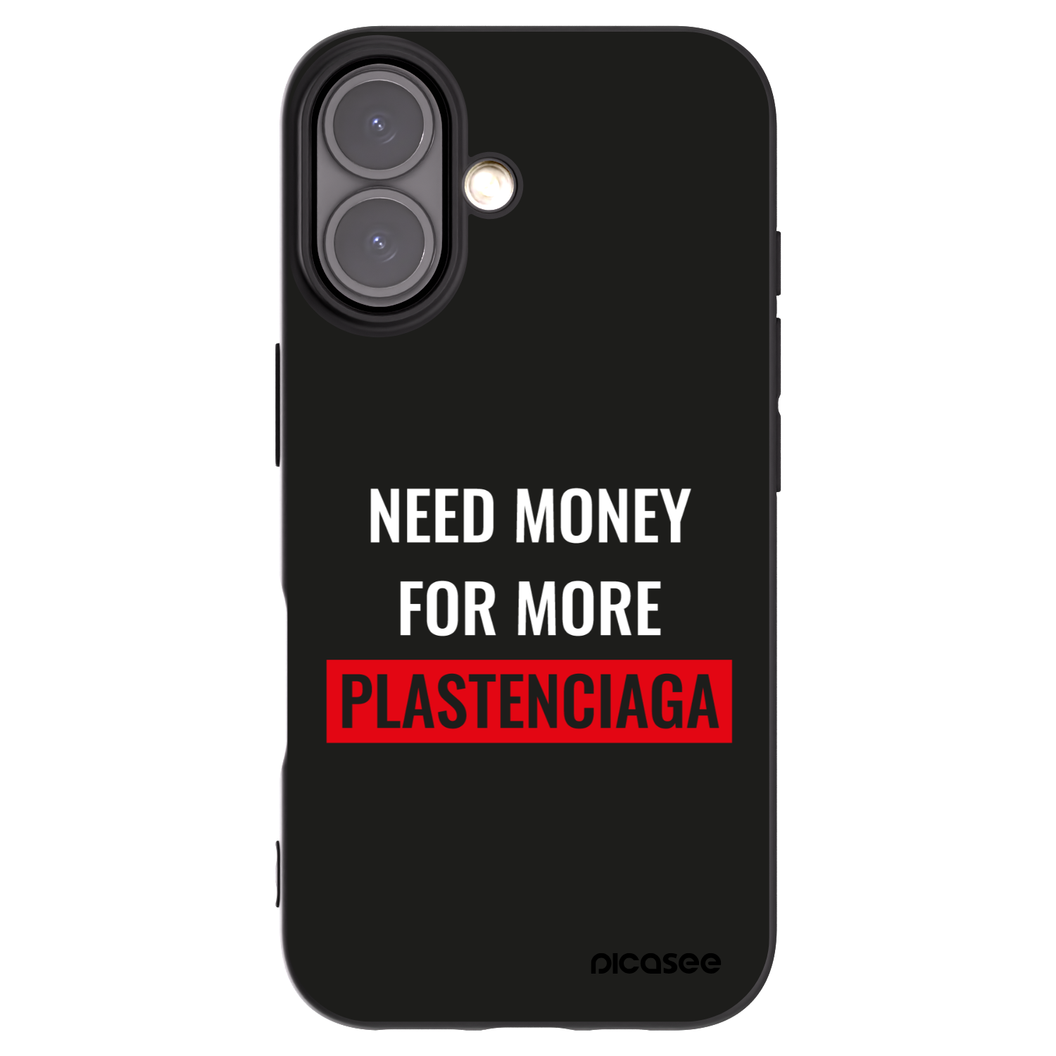 Picasee fekete szilikon tok az alábbi mobiltelefonokra Apple iPhone 16 - More PLASTENCIAGA