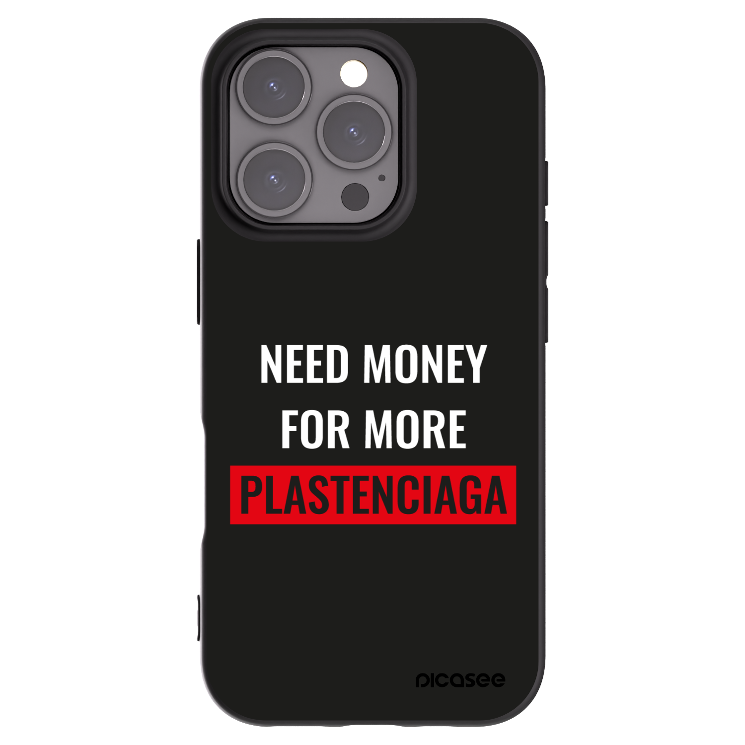 Picasee fekete szilikon tok az alábbi mobiltelefonokra Apple iPhone 16 Pro - More PLASTENCIAGA