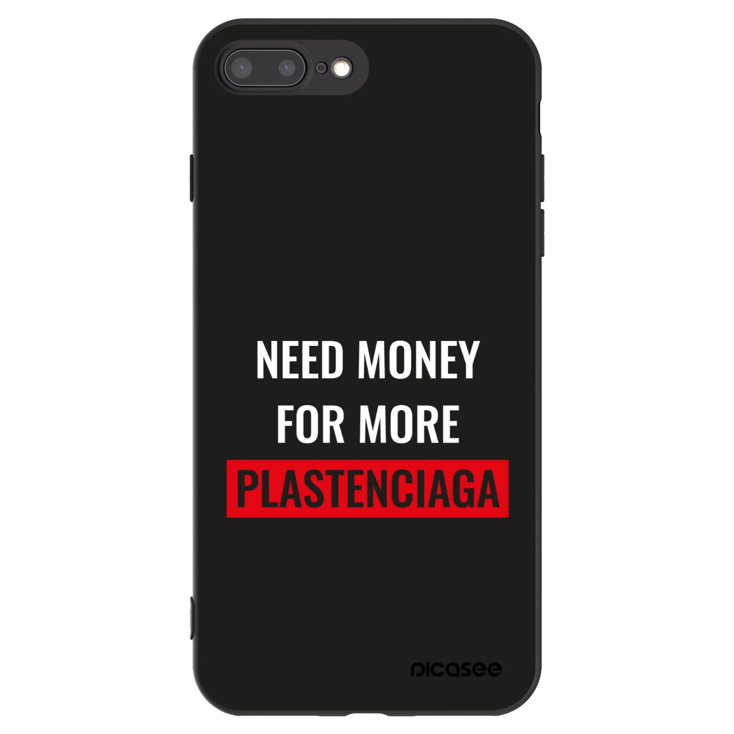 Picasee fekete szilikon tok az alábbi mobiltelefonokra Apple iPhone 7 Plus - More PLASTENCIAGA