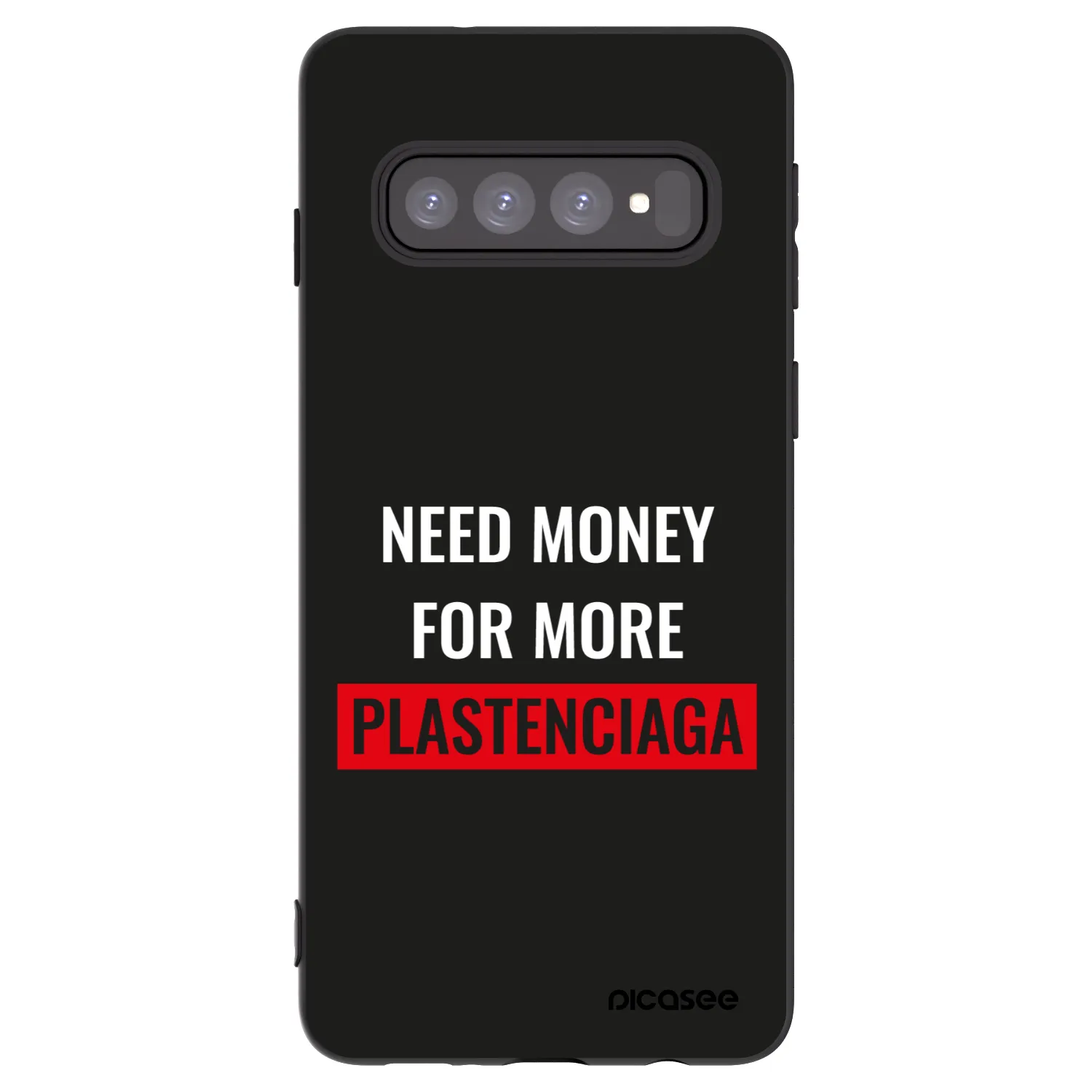 Picasee fekete szilikon tok az alábbi mobiltelefonokra Samsung Galaxy S10 G973 - More PLASTENCIAGA