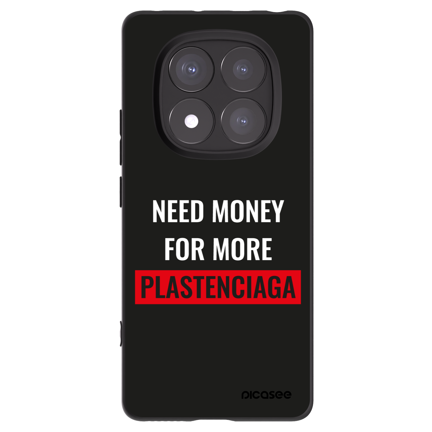 Picasee fekete szilikon tok az alábbi mobiltelefonokra Xiaomi Redmi Note 14 Pro+ 5G - More PLASTENCIAGA