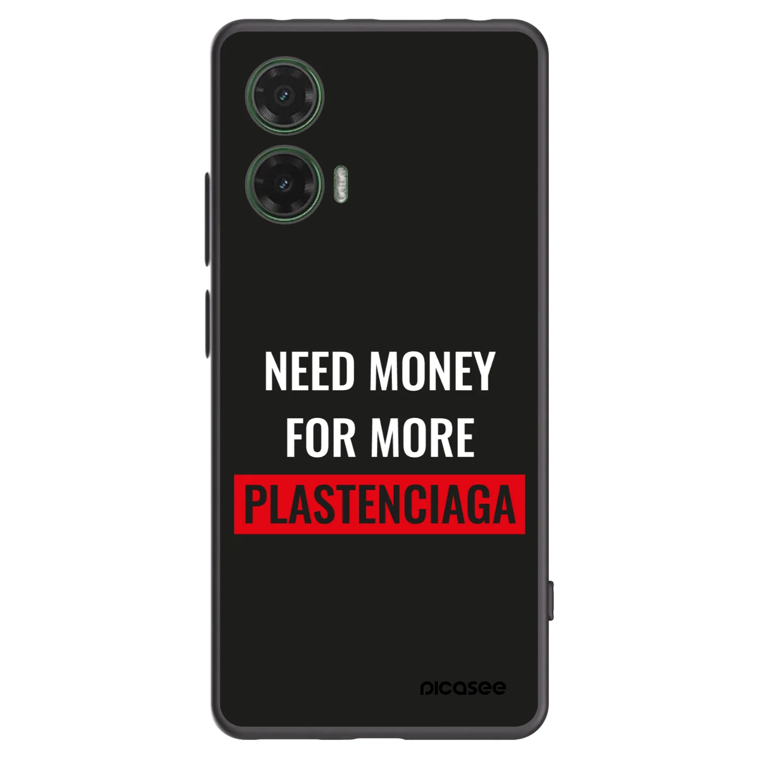 Picasee fekete szilikon tok az alábbi mobiltelefonokra Motorola Moto G35 5G - More PLASTENCIAGA