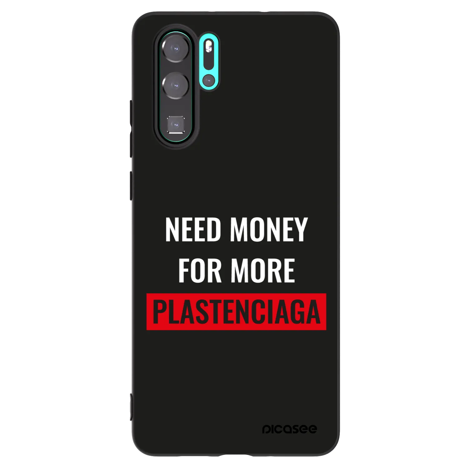 Picasee fekete szilikon tok az alábbi mobiltelefonokra Huawei P30 Pro - More PLASTENCIAGA