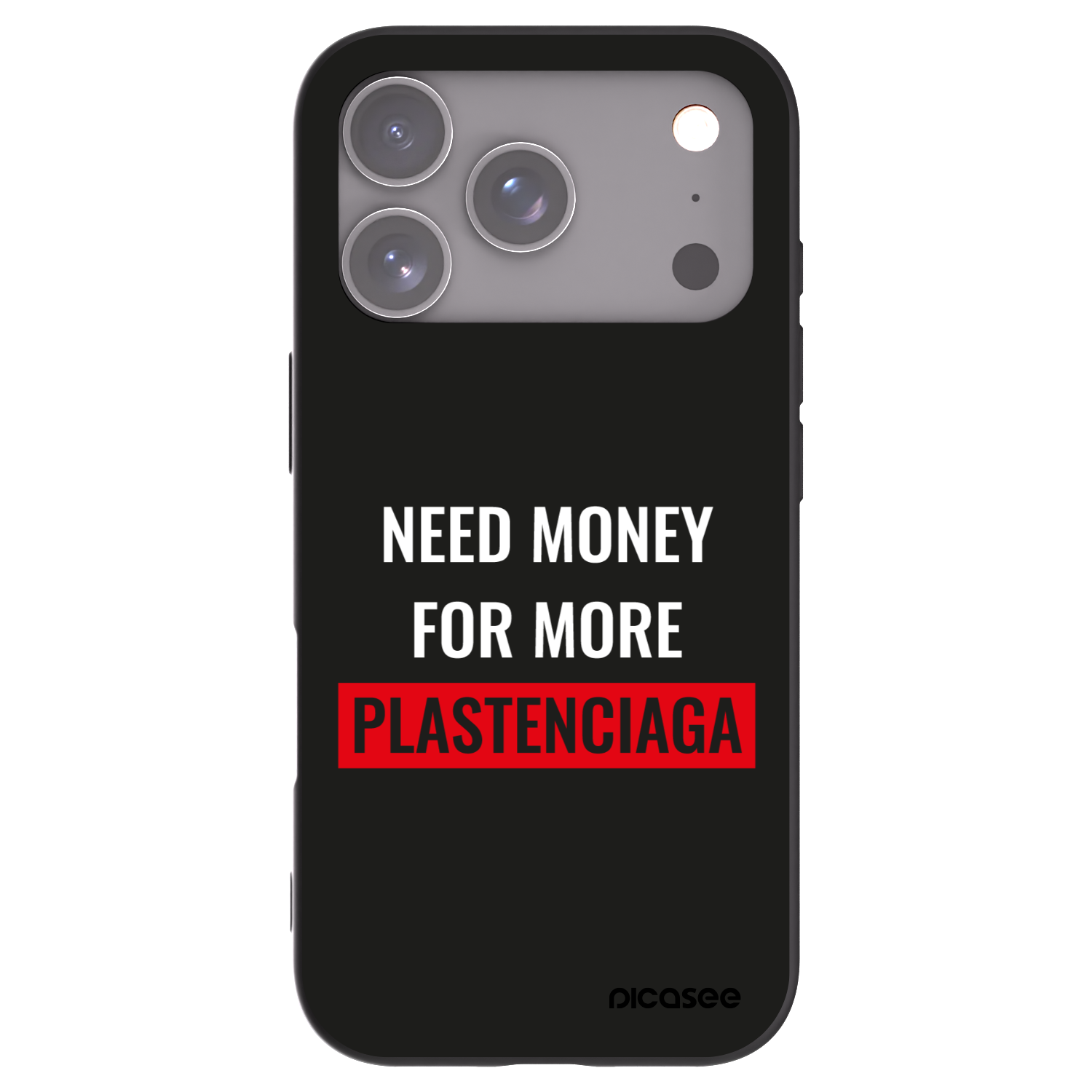 Picasee fekete szilikon tok az alábbi mobiltelefonokra Apple iPhone 17 Pro - More PLASTENCIAGA