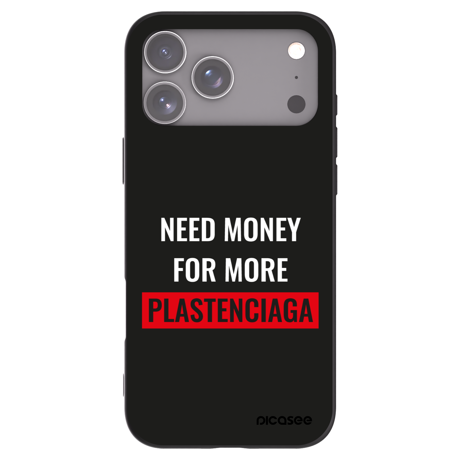 Picasee fekete szilikon tok az alábbi mobiltelefonokra Apple iPhone 17 Pro Max - More PLASTENCIAGA