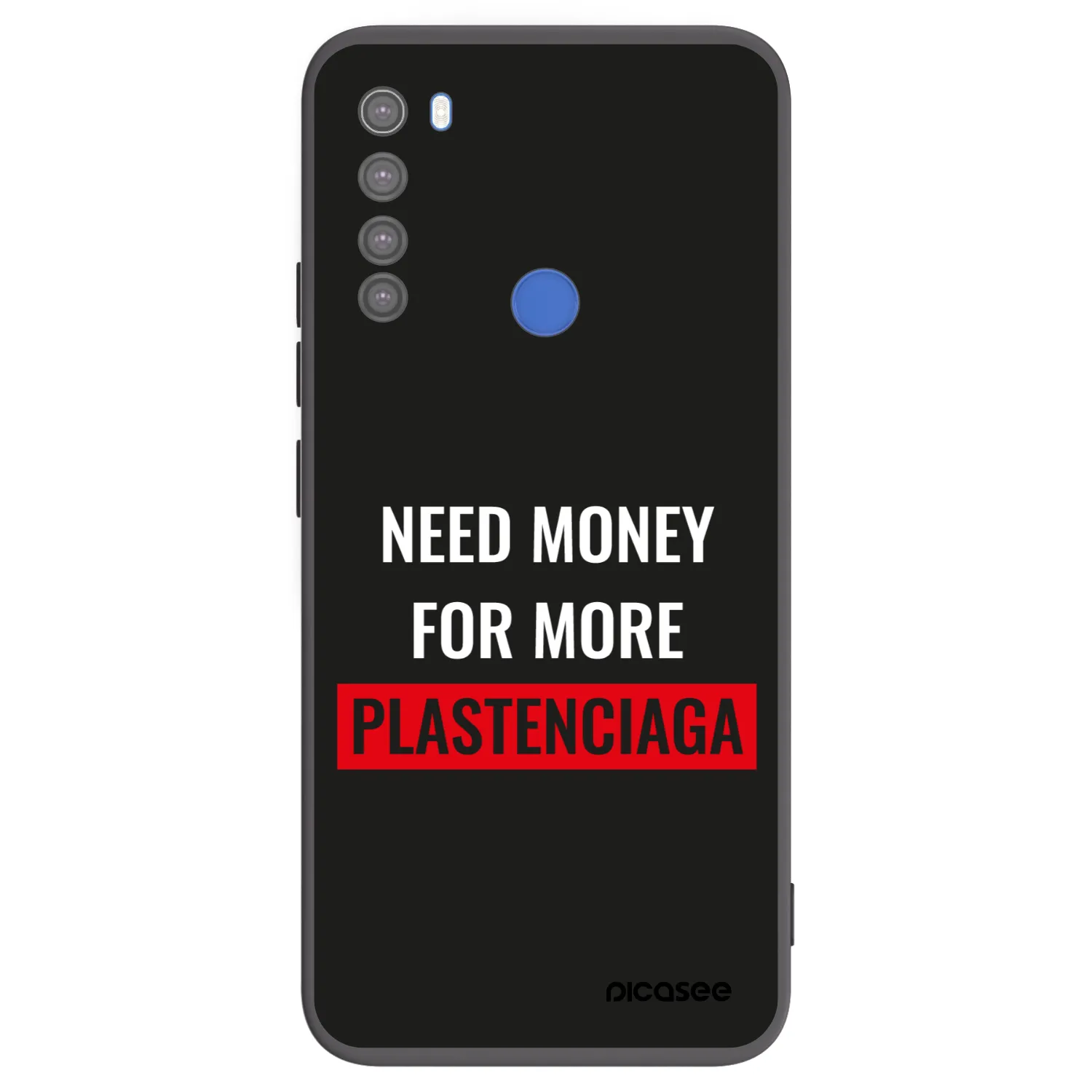 Picasee fekete szilikon tok az alábbi mobiltelefonokra Xiaomi Redmi Note 8T - More PLASTENCIAGA