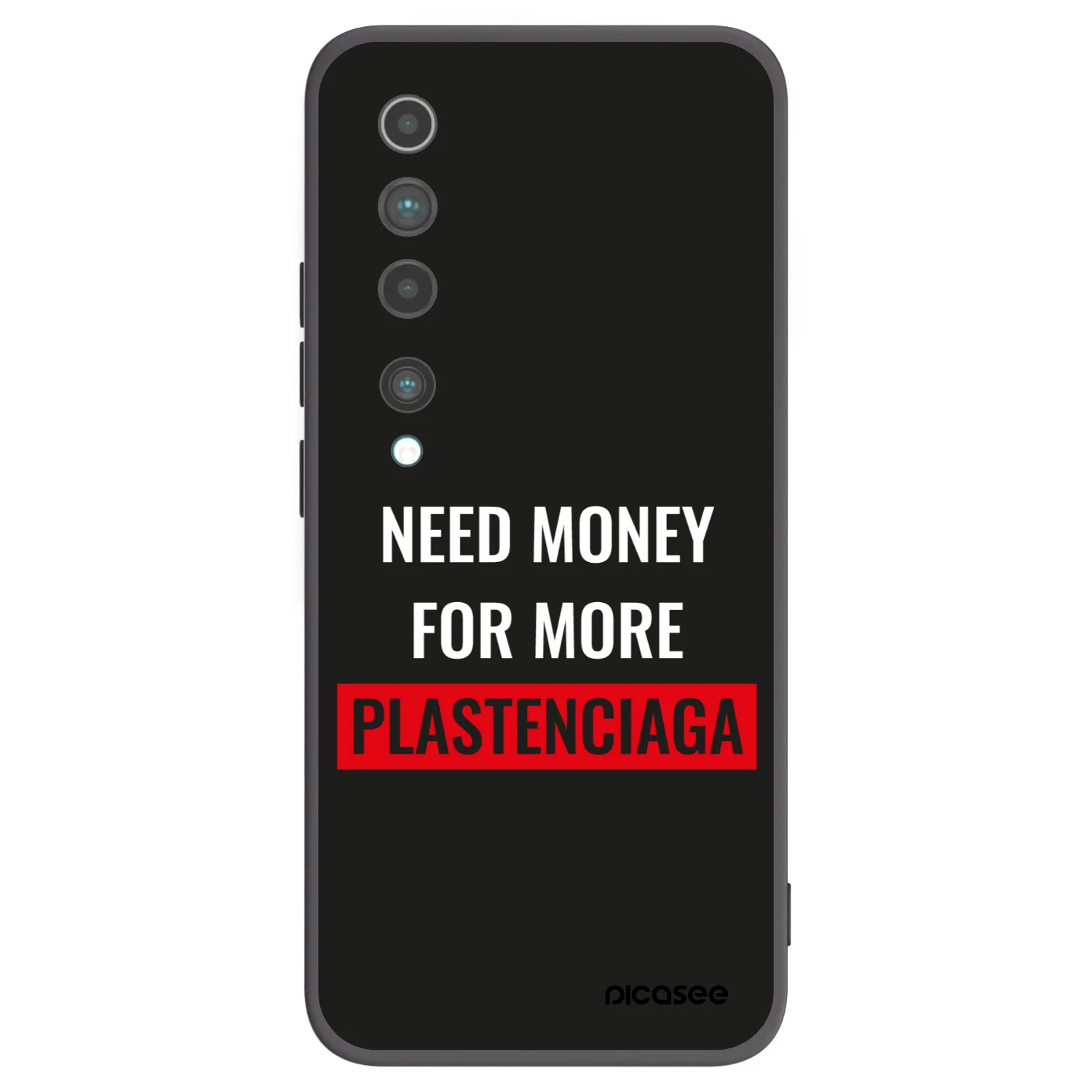 Picasee fekete szilikon tok az alábbi mobiltelefonokra Xiaomi Mi 10 - More PLASTENCIAGA