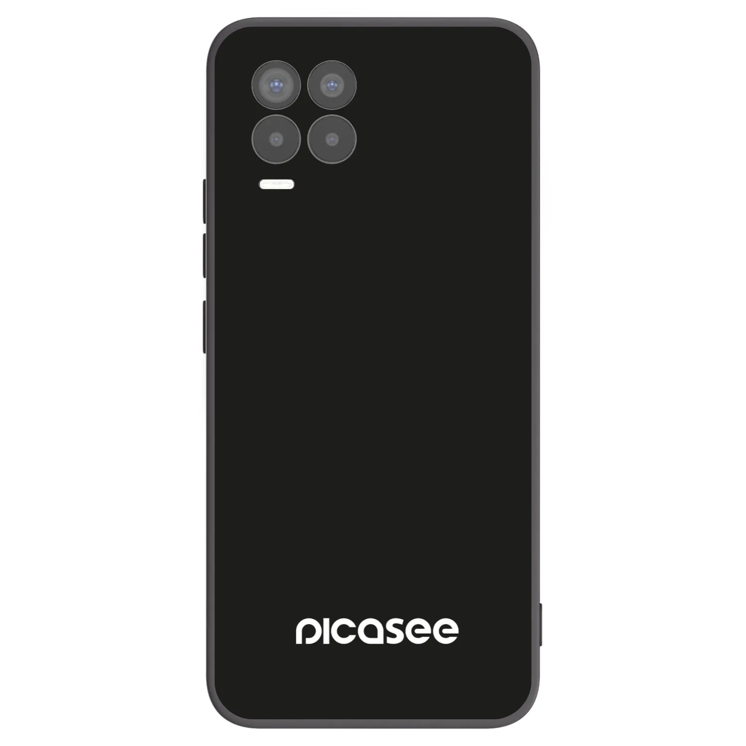 Picasee fekete szilikon tok az alábbi mobiltelefonokra Realme 8 Pro - Picasee