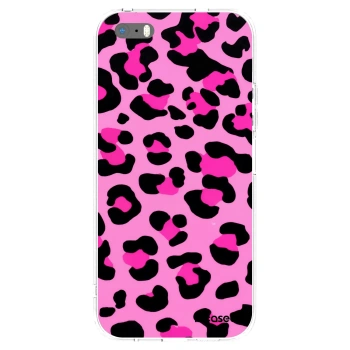 Picasee átlátszó szilikon tok az alábbi mobiltelefonokra Apple iPhone 5/5S/SE - Pink Tiger