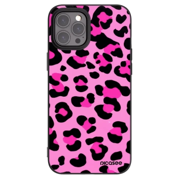 Picasee fekete szilikon tok az alábbi mobiltelefonokra Apple iPhone 12 Pro Max - Pink Tiger