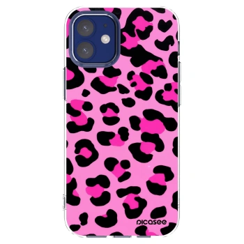 Picasee átlátszó szilikon tok az alábbi mobiltelefonokra Apple iPhone 12 mini - Pink Tiger