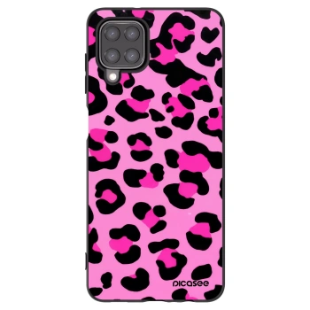 Picasee fekete szilikon tok az alábbi mobiltelefonokra Samsung Galaxy A12 A125F - Pink Tiger