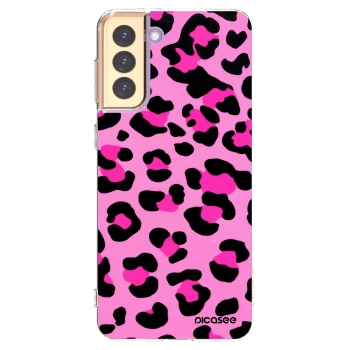 Picasee átlátszó szilikon tok az alábbi mobiltelefonokra Samsung Galaxy S21+ 5G G996F - Pink Tiger
