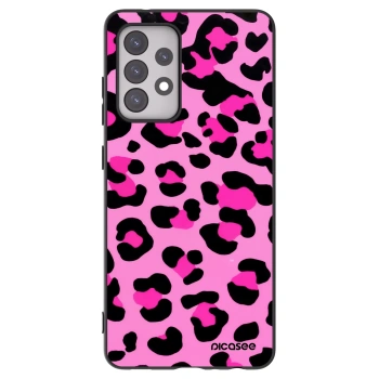 Picasee fekete szilikon tok az alábbi mobiltelefonokra Samsung Galaxy A52 5G A525F - Pink Tiger