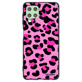 Picasee fekete szilikon tok az alábbi mobiltelefonokra Samsung Galaxy A22 A225F 4G - Pink Tiger