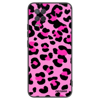 Picasee fekete szilikon tok az alábbi mobiltelefonokra Realme 8 5G - Pink Tiger