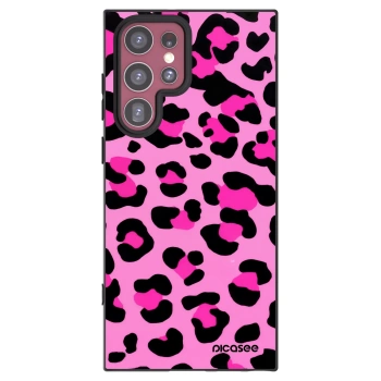 Picasee fekete szilikon tok az alábbi mobiltelefonokra Samsung Galaxy S22 Ultra 5G - Pink Tiger
