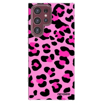Picasee átlátszó szilikon tok az alábbi mobiltelefonokra Samsung Galaxy S22 Ultra 5G - Pink Tiger