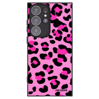 Picasee fekete szilikon tok az alábbi mobiltelefonokra Samsung Galaxy S23 Ultra 5G - Pink Tiger