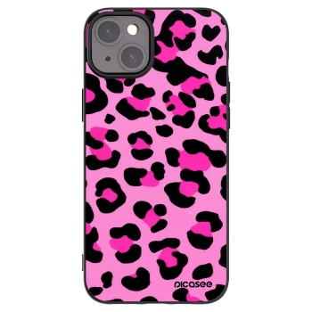 Picasee fekete szilikon tok az alábbi mobiltelefonokra Apple iPhone 15 Plus - Pink Tiger