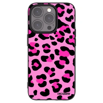 Picasee fekete szilikon tok az alábbi mobiltelefonokra Apple iPhone 15 Pro - Pink Tiger