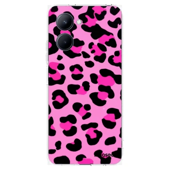 Picasee átlátszó szilikon tok az alábbi mobiltelefonokra Realme C33 (2023) - Pink Tiger