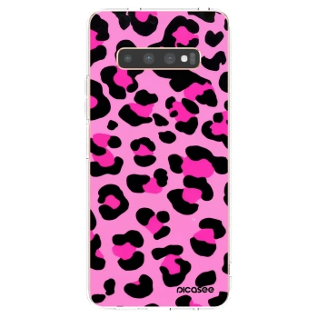 Picasee átlátszó szilikon tok az alábbi mobiltelefonokra Samsung Galaxy S10 Plus G975 - Pink Tiger