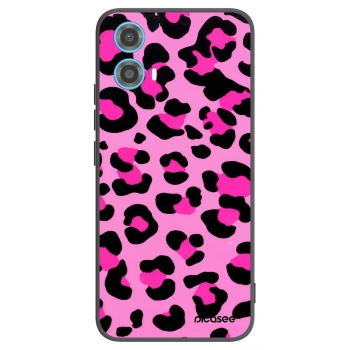 Picasee fekete szilikon tok az alábbi mobiltelefonokra Motorola Moto G34 5G - Pink Tiger