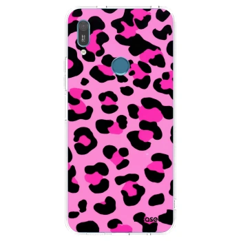 Picasee átlátszó szilikon tok az alábbi mobiltelefonokra Huawei Y6 2019 - Pink Tiger