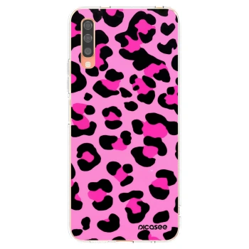 Picasee átlátszó szilikon tok az alábbi mobiltelefonokra Samsung Galaxy A70 A705F - Pink Tiger