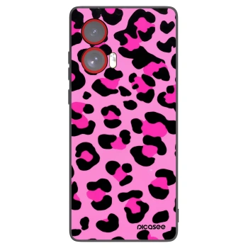 Picasee fekete szilikon tok az alábbi mobiltelefonokra Motorola Edge 50 Fusion - Pink Tiger