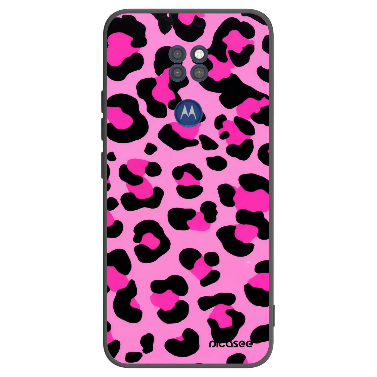 Picasee fekete szilikon tok az alábbi mobiltelefonokra Motorola Moto G9 Play - Pink Tiger