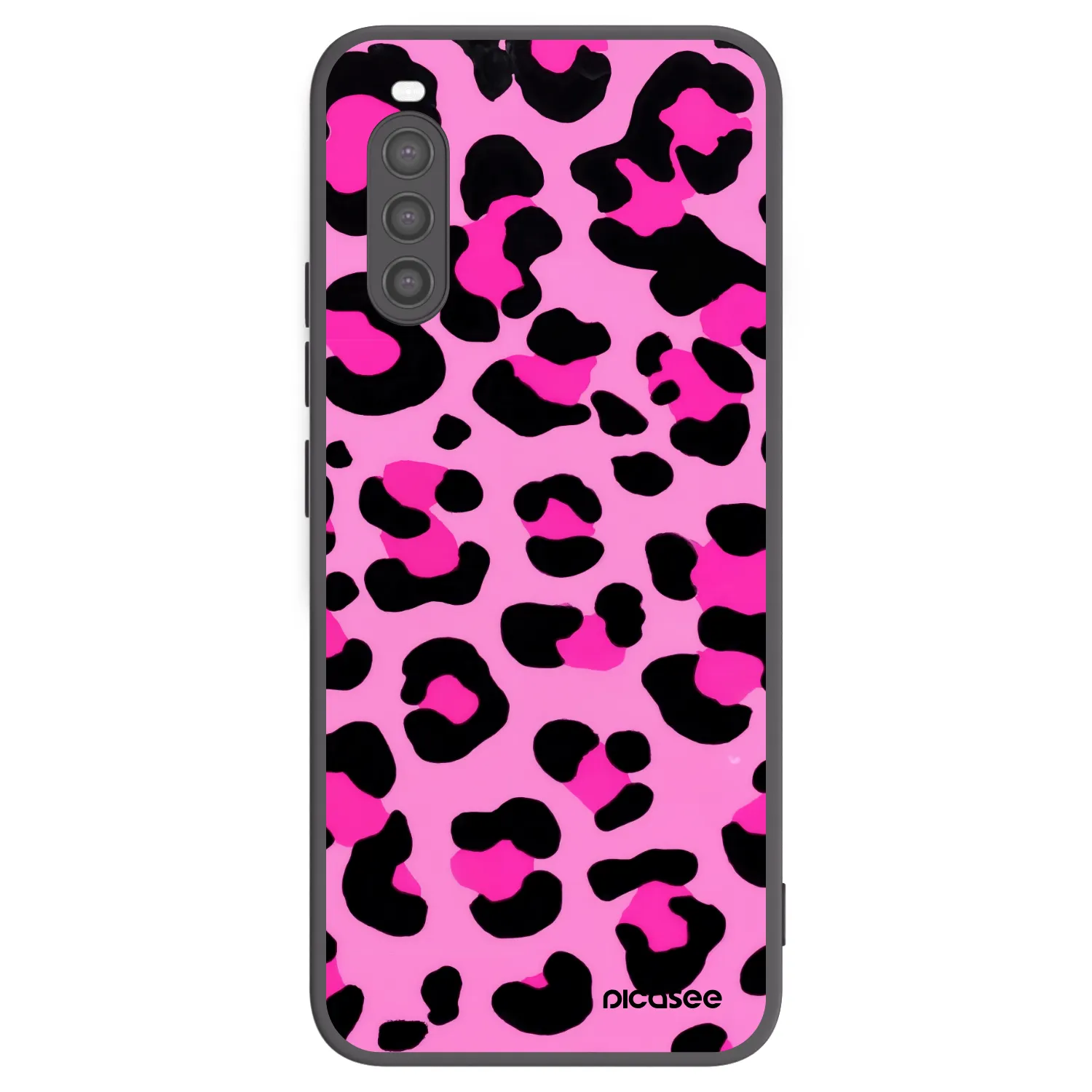 Picasee fekete szilikon tok az alábbi mobiltelefonokra Sony Xperia 10 II - Pink Tiger