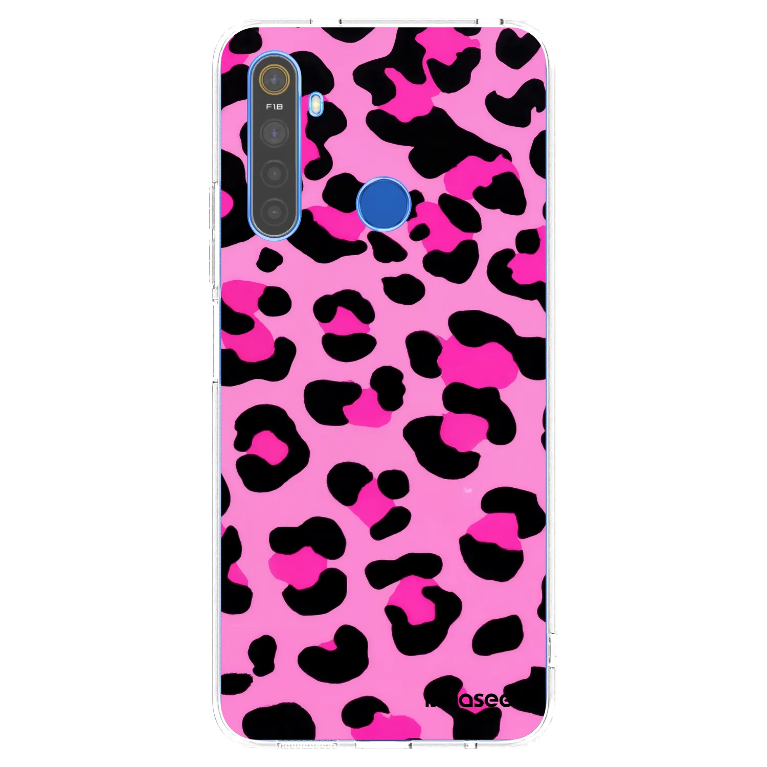 Picasee átlátszó szilikon tok az alábbi mobiltelefonokra Realme 5 - Pink Tiger