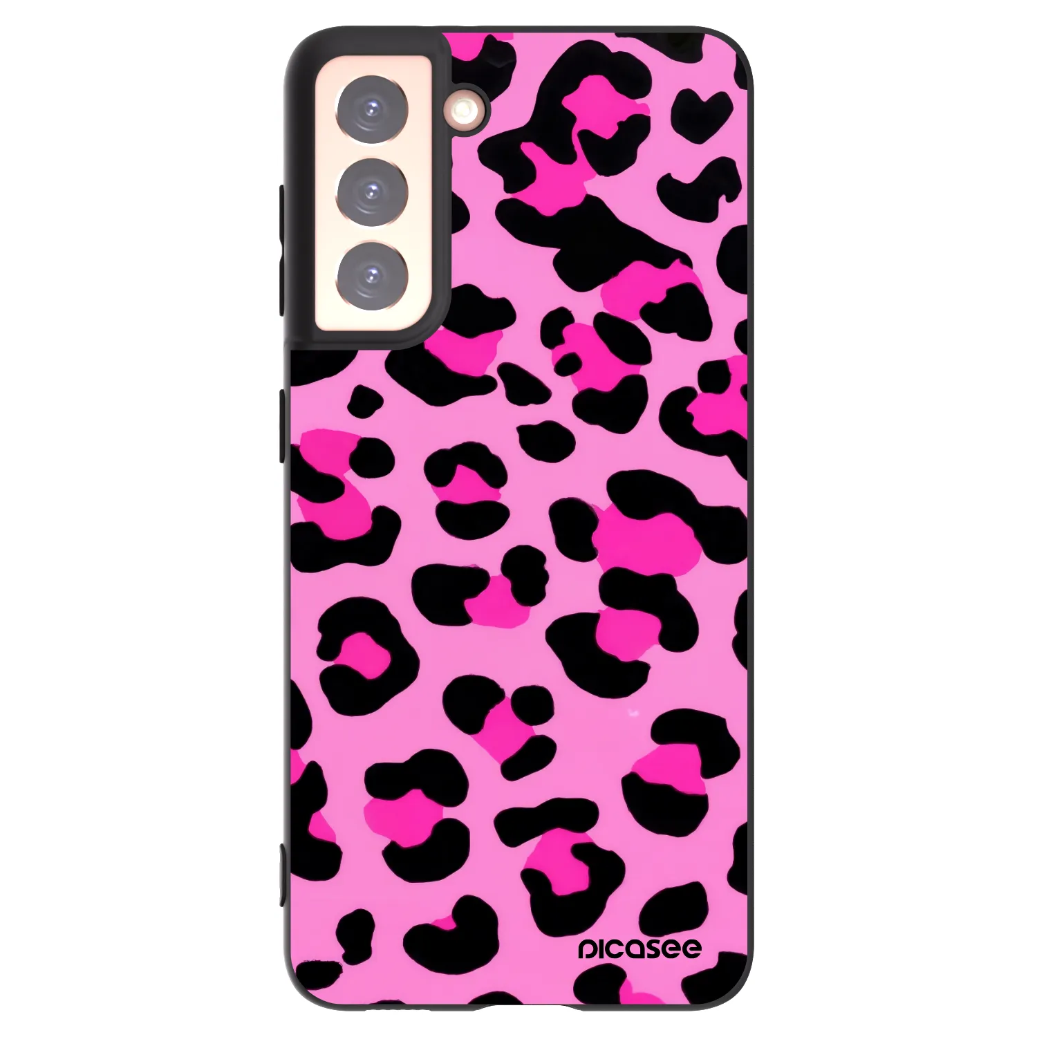 Picasee fekete szilikon tok az alábbi mobiltelefonokra Samsung Galaxy S21 5G G991B - Pink Tiger