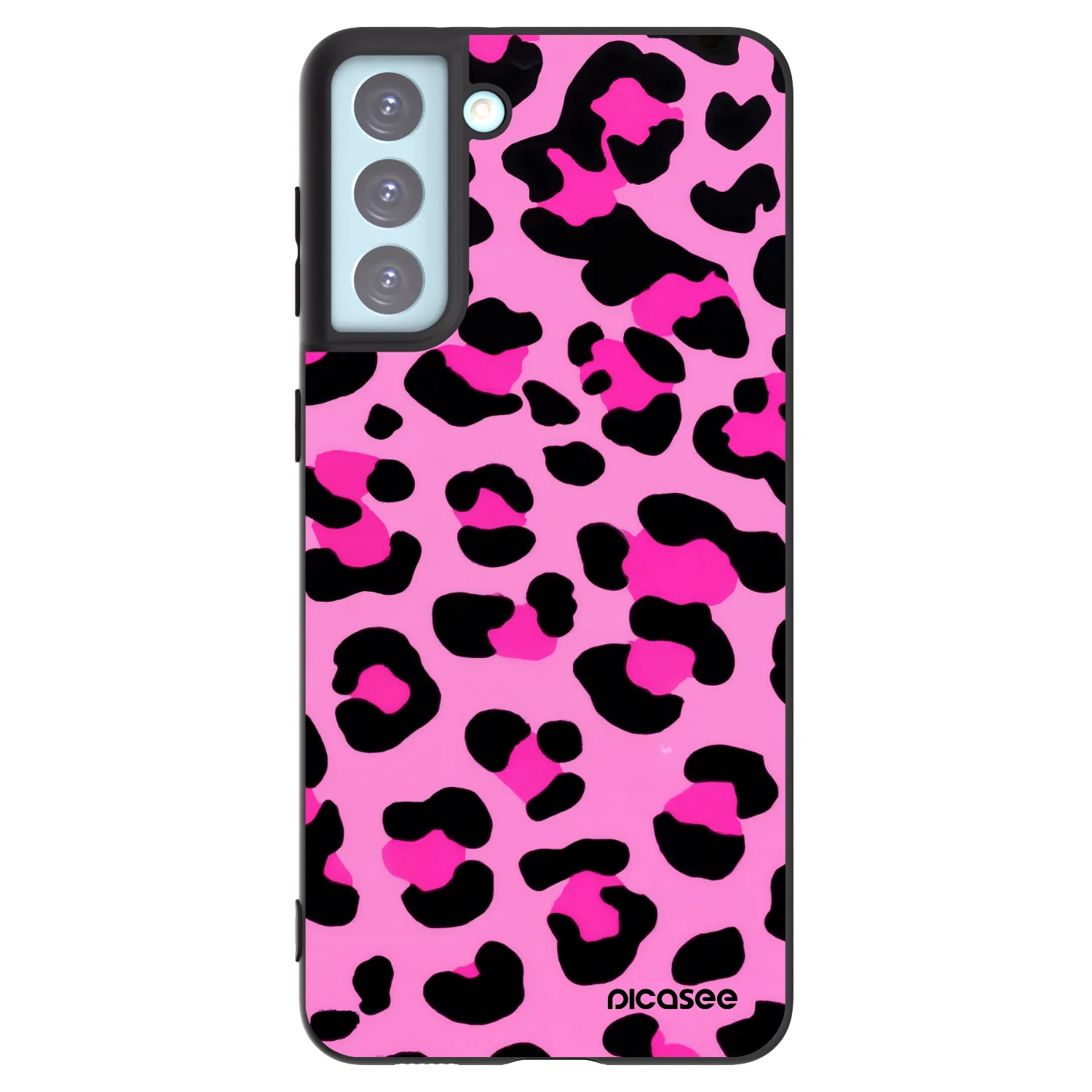 Picasee fekete szilikon tok az alábbi mobiltelefonokra Samsung Galaxy S21+ 5G G996F - Pink Tiger
