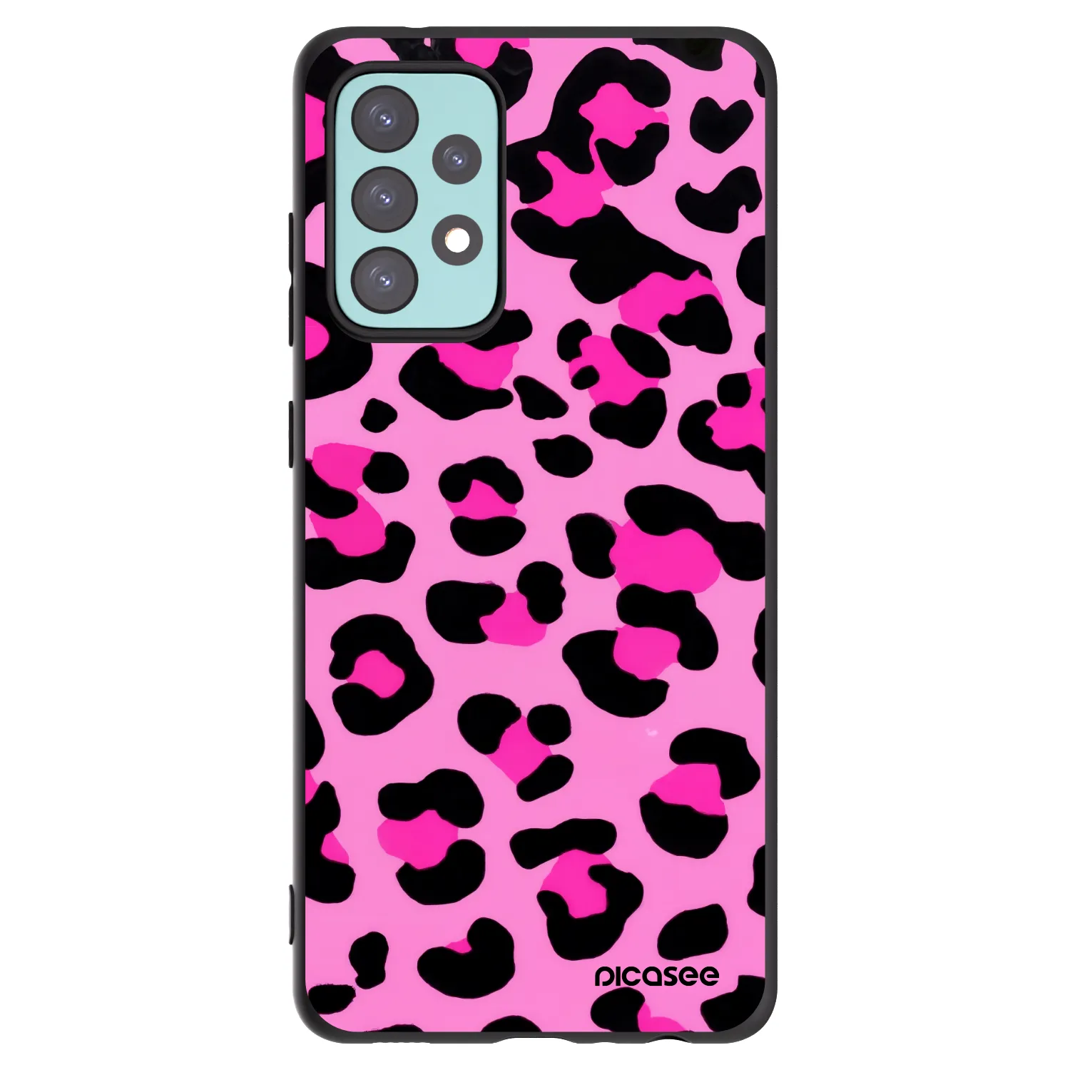 Picasee fekete szilikon tok az alábbi mobiltelefonokra Samsung Galaxy A72 A725F - Pink Tiger