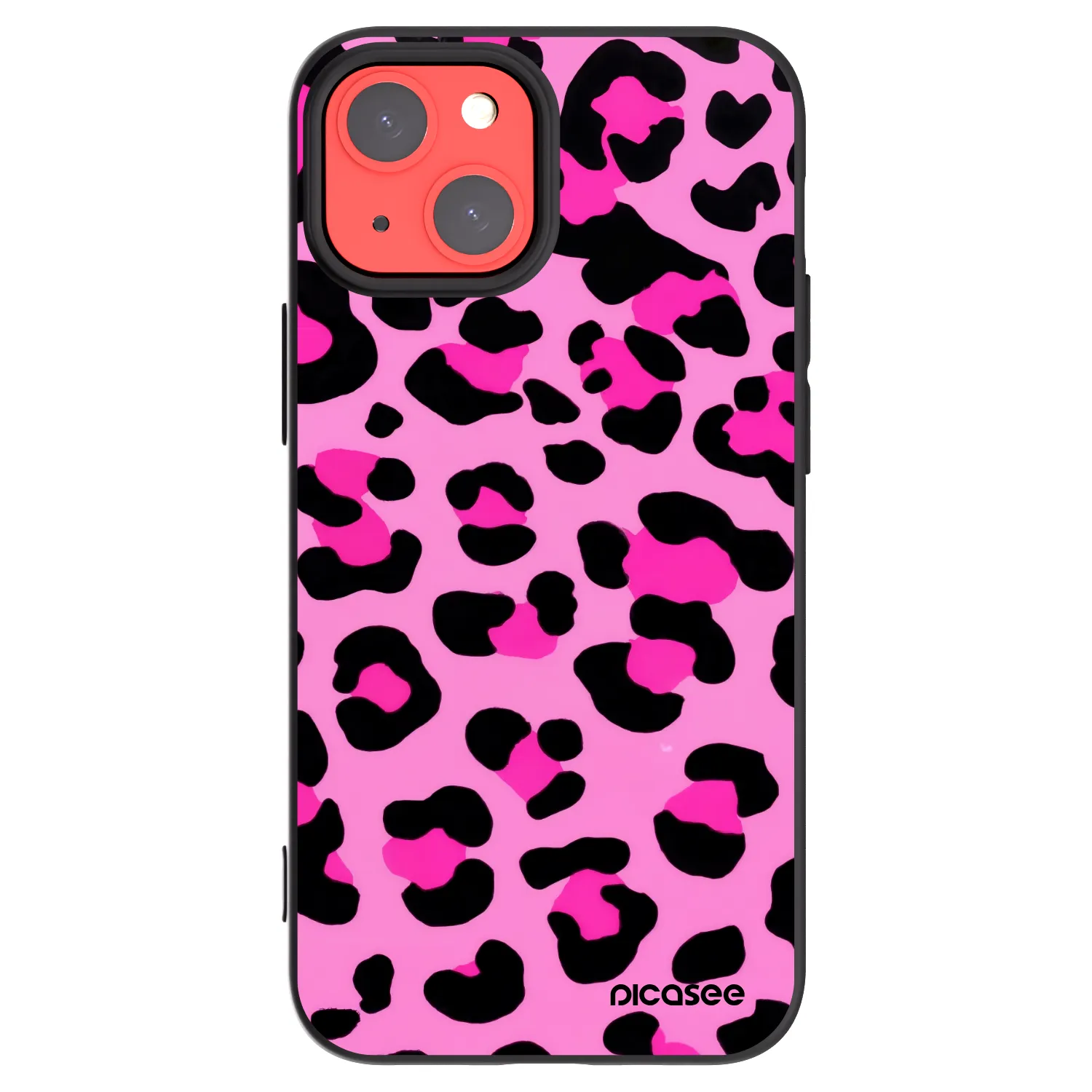 Picasee fekete szilikon tok az alábbi mobiltelefonokra Apple iPhone 13 mini - Pink Tiger
