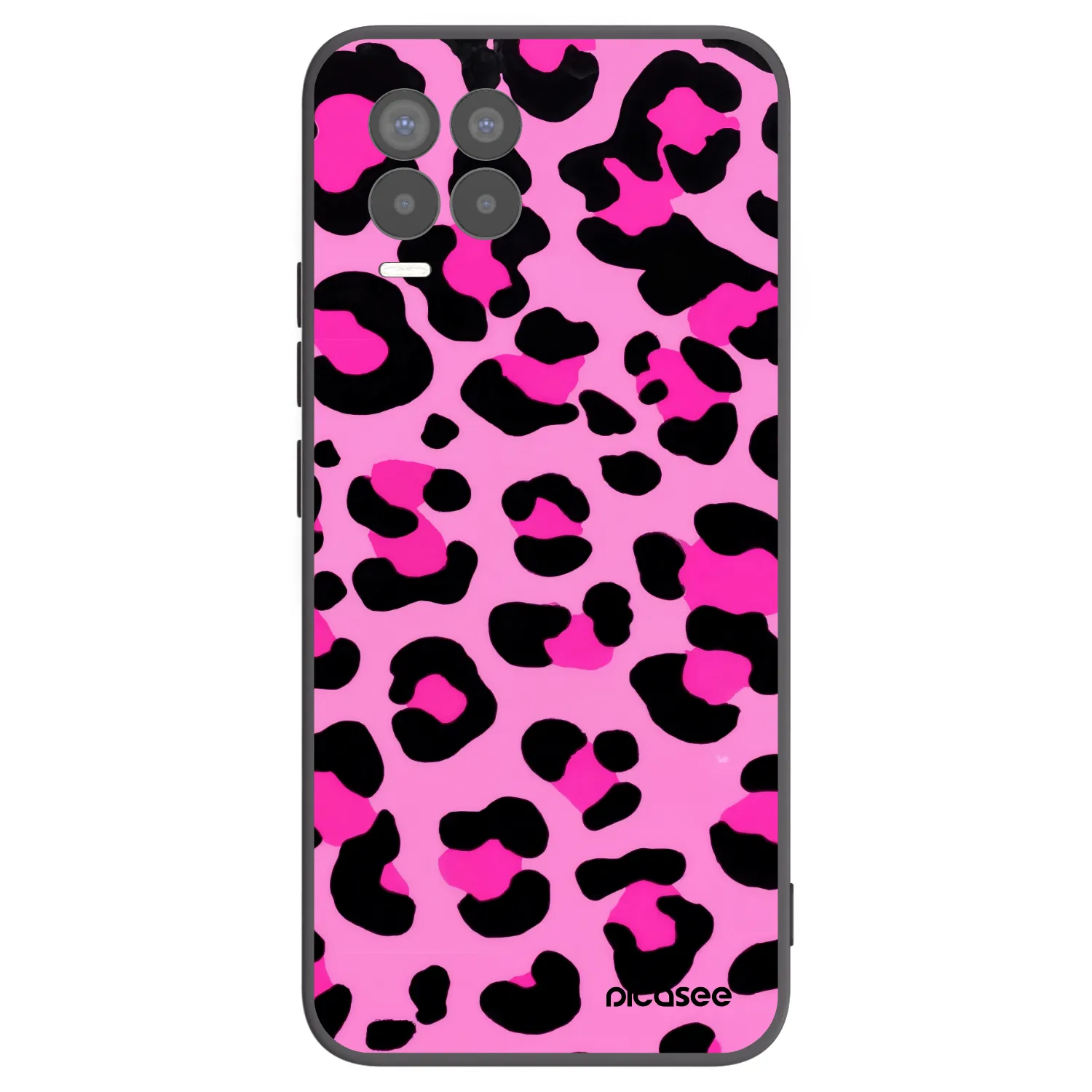 Picasee fekete szilikon tok az alábbi mobiltelefonokra Realme 8 Pro - Pink Tiger