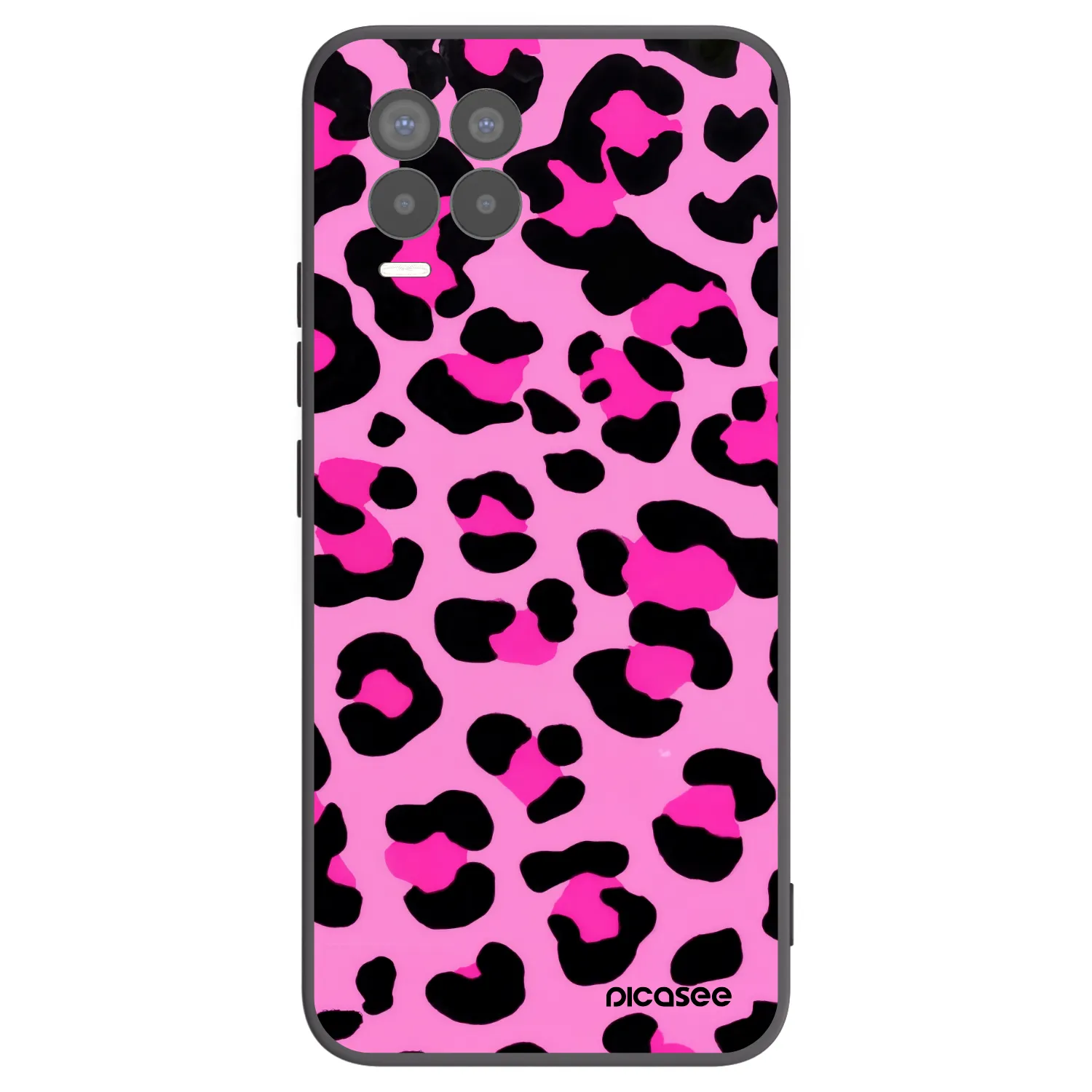 Picasee fekete szilikon tok az alábbi mobiltelefonokra Realme 8 4G - Pink Tiger