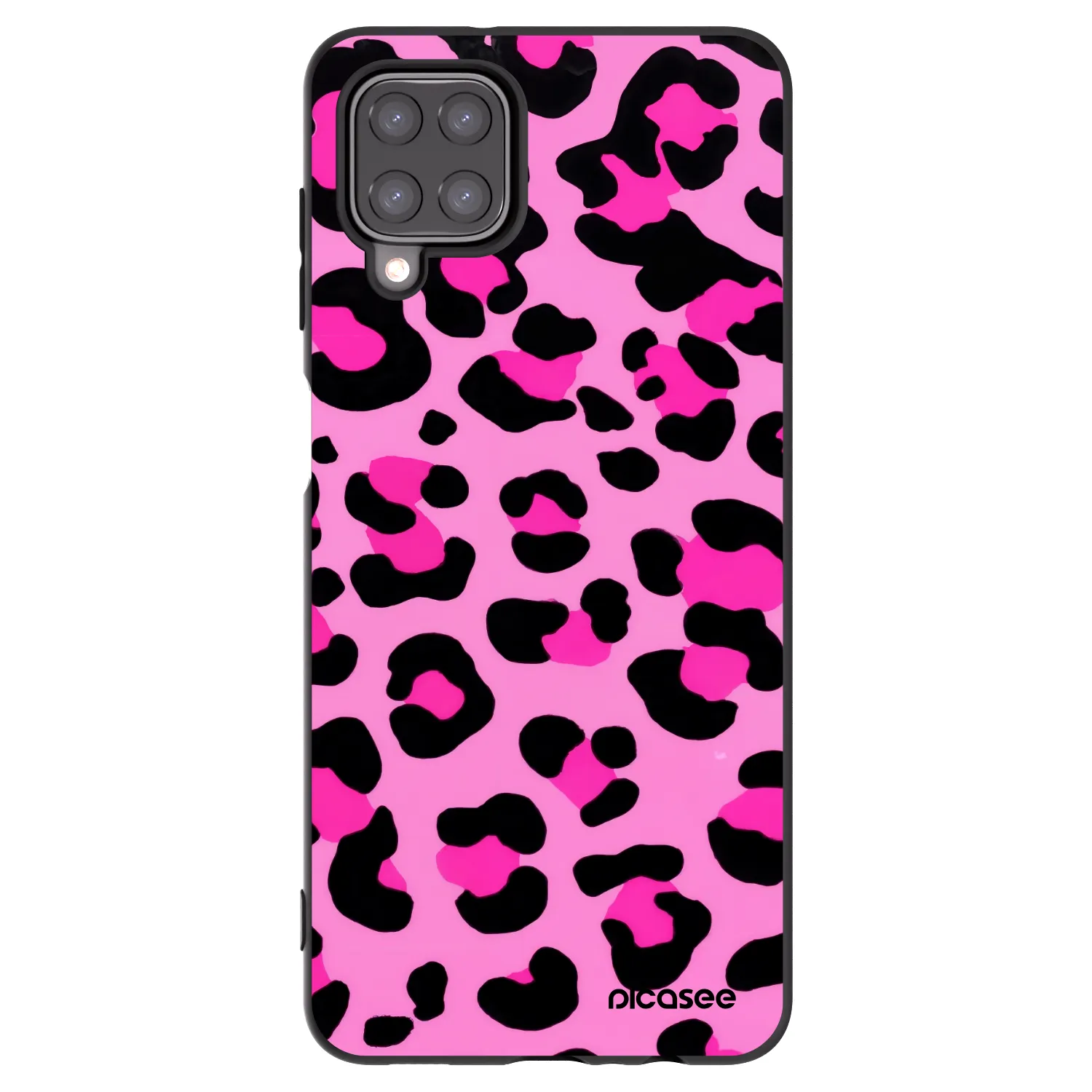 Picasee fekete szilikon tok az alábbi mobiltelefonokra Samsung Galaxy M12 M127F - Pink Tiger