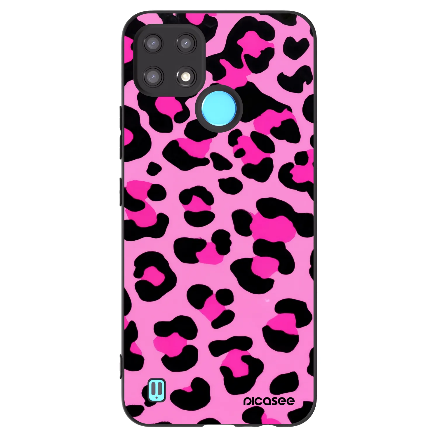 Picasee fekete szilikon tok az alábbi mobiltelefonokra Realme C21 - Pink Tiger