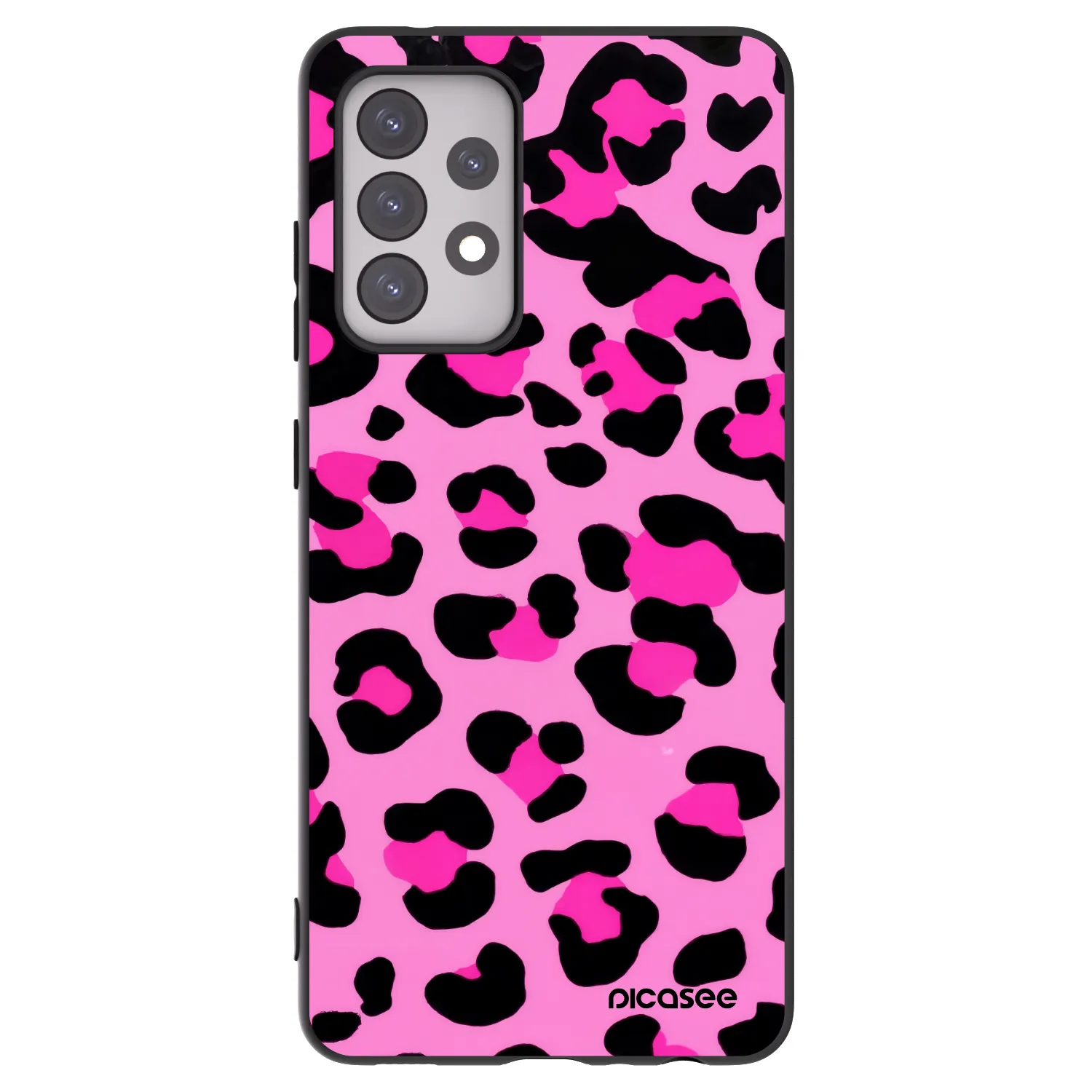 Picasee fekete szilikon tok az alábbi mobiltelefonokra Samsung Galaxy A52s 5G A528B - Pink Tiger