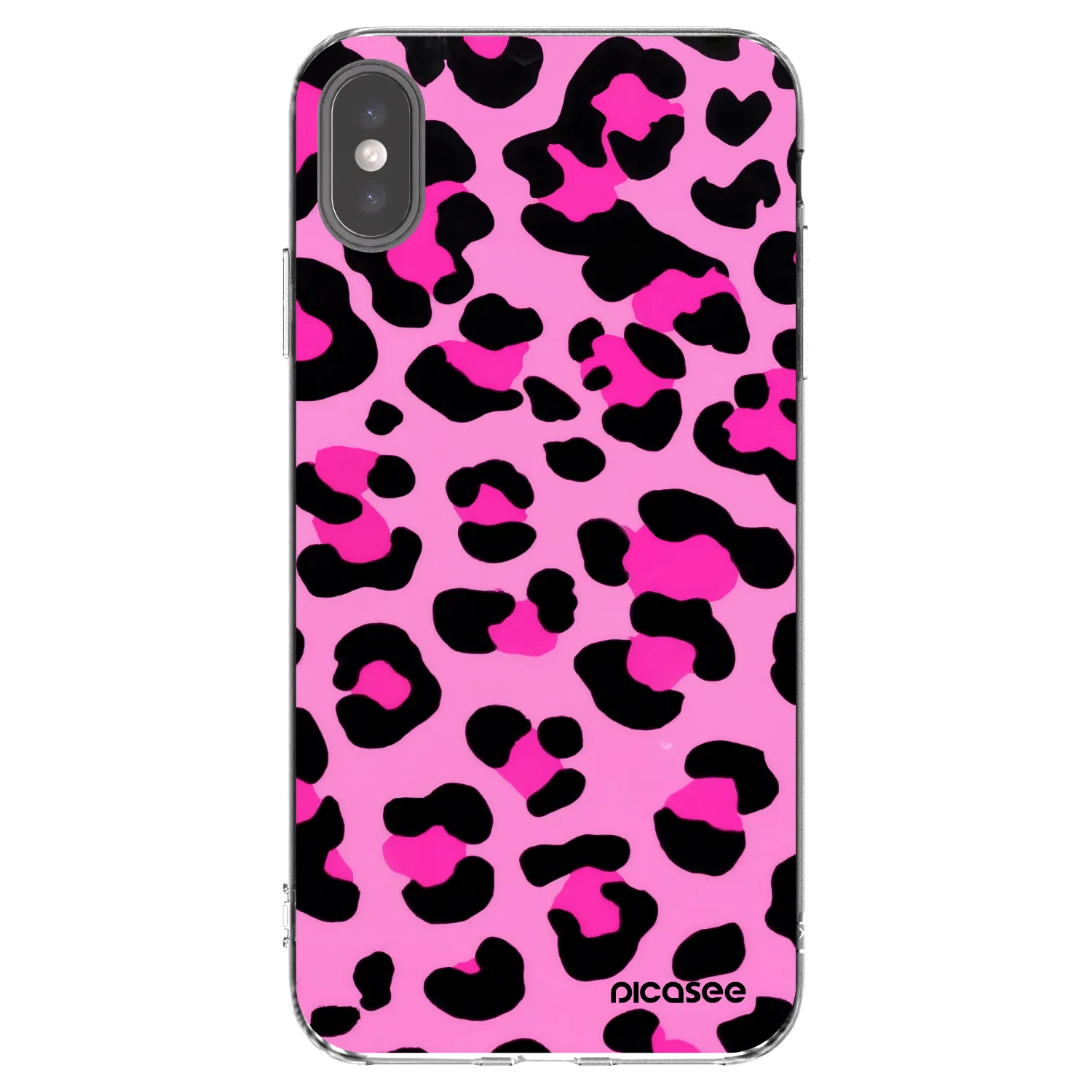 Picasee átlátszó szilikon tok az alábbi mobiltelefonokra Apple iPhone XS Max - Pink Tiger
