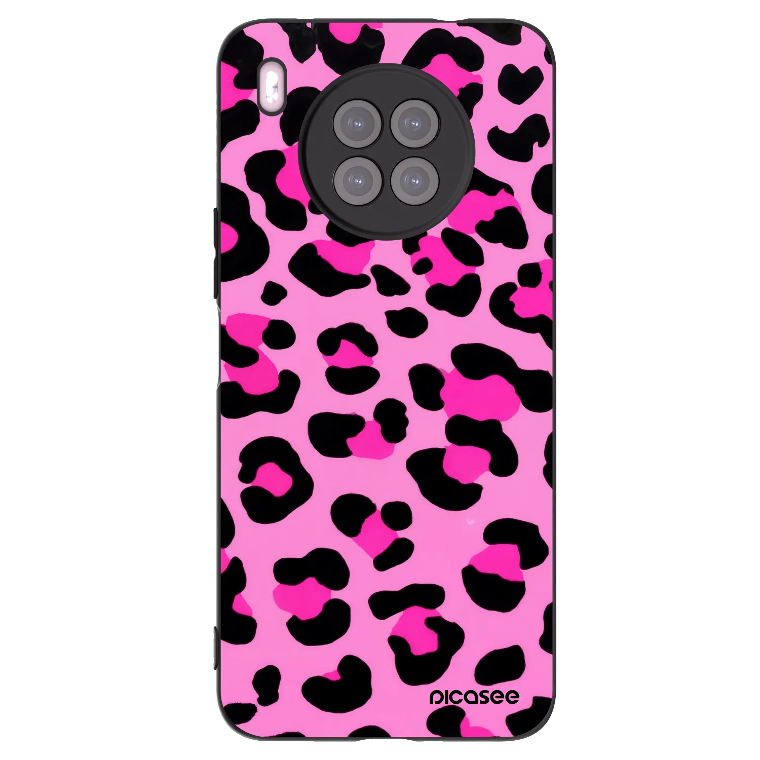Picasee fekete szilikon tok az alábbi mobiltelefonokra Huawei Nova 8i - Pink Tiger
