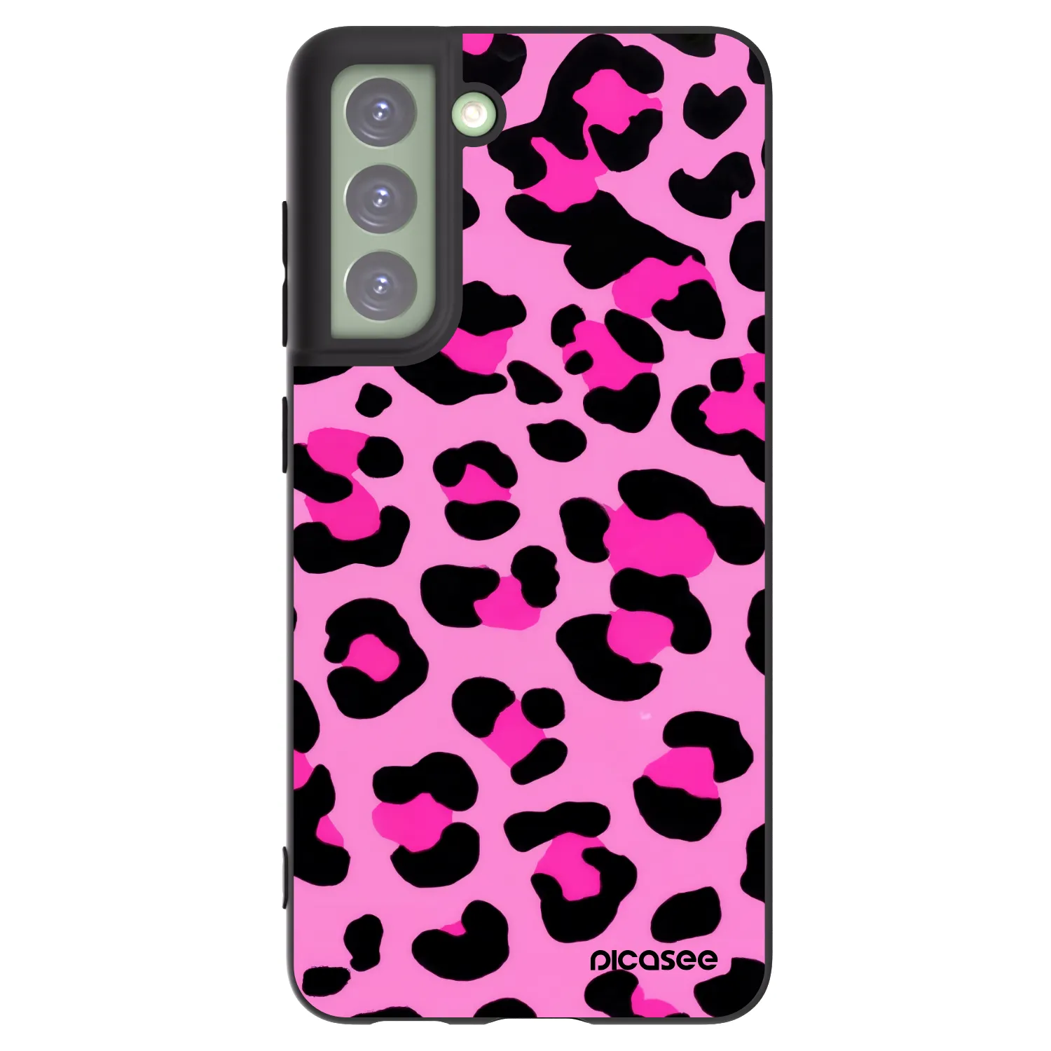 Picasee fekete szilikon tok az alábbi mobiltelefonokra Samsung Galaxy S21 FE 5G - Pink Tiger
